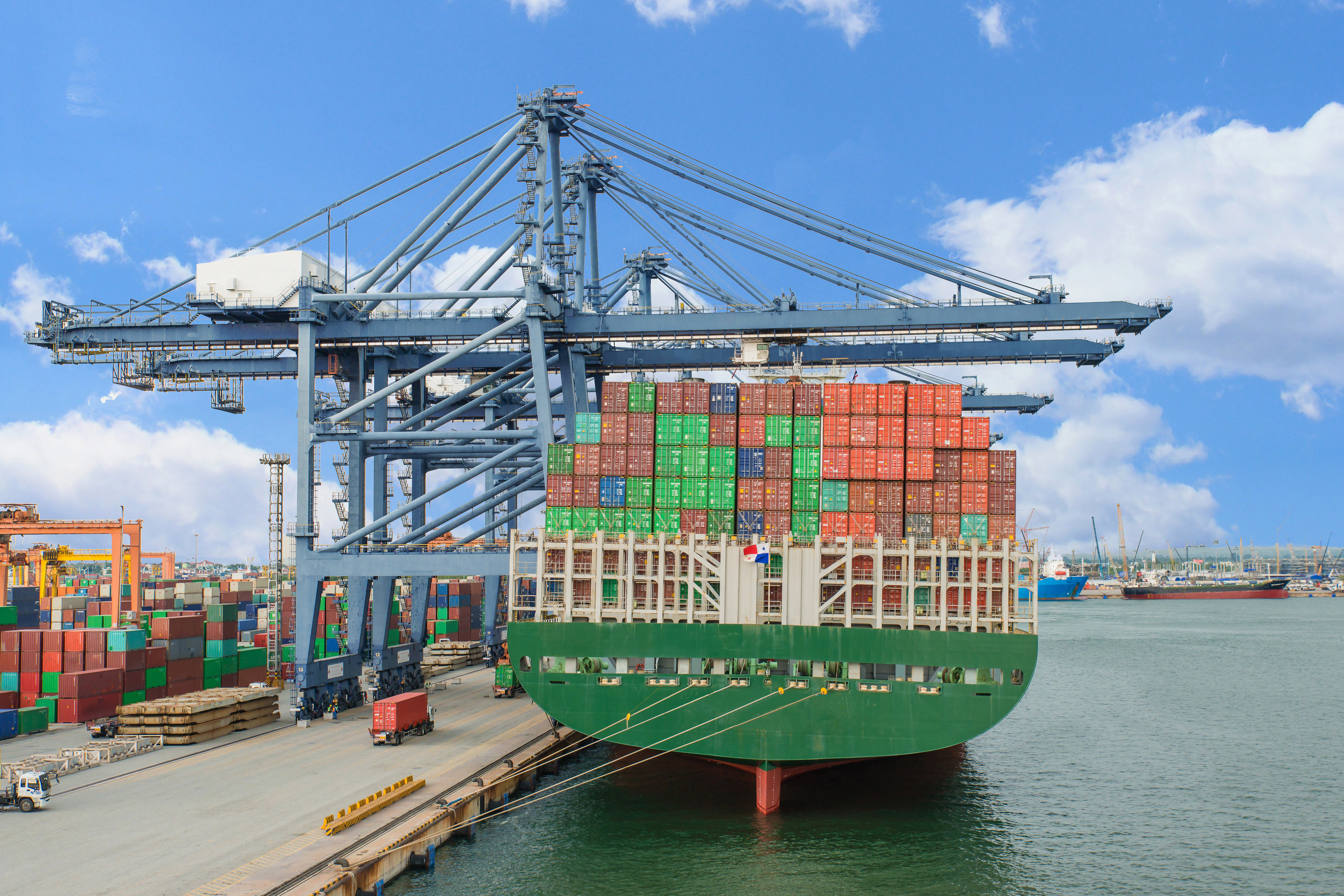 Cargo Ship at the Port